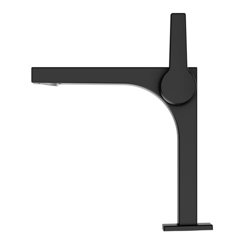 Keuco Waschtisch-Einhebelmischer 150 Edition 11 Ausl. 136mm, o. Abl.garn, schwarz matt