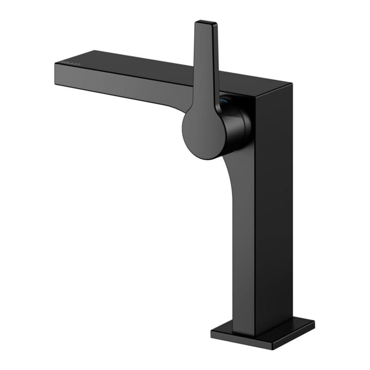 Keuco Waschtisch-Einhebelmischer 150 Edition 11 Ausl. 136mm, o. Abl.garn, schwarz matt