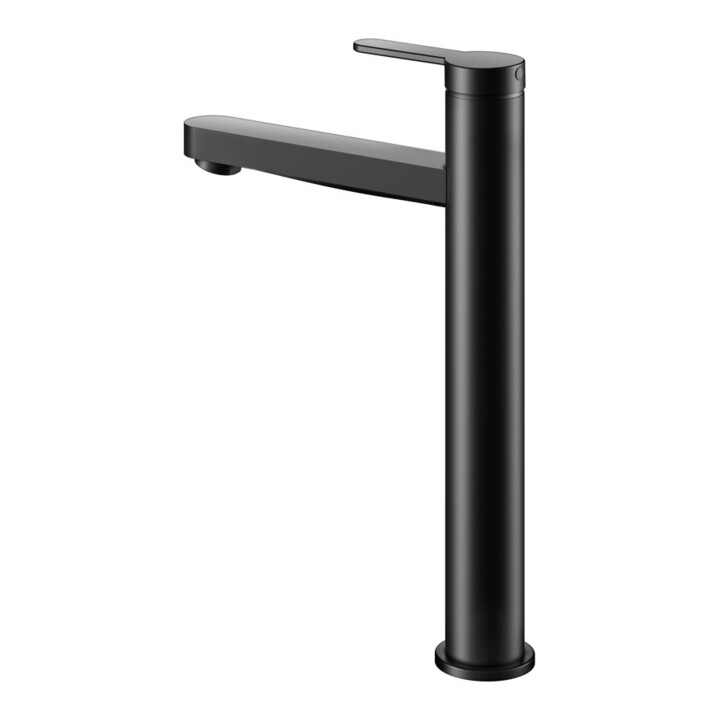 Keuco Waschtisch-Einhebelmischer 210 IXMO Flat Ausl. 159mm, o. Abl.garn, schwarz matt