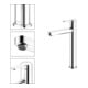 Keuco Waschtisch-Einhebelmischer 210 IXMO Flat Ausl. 159mm, o. Abl.garn, verchromt