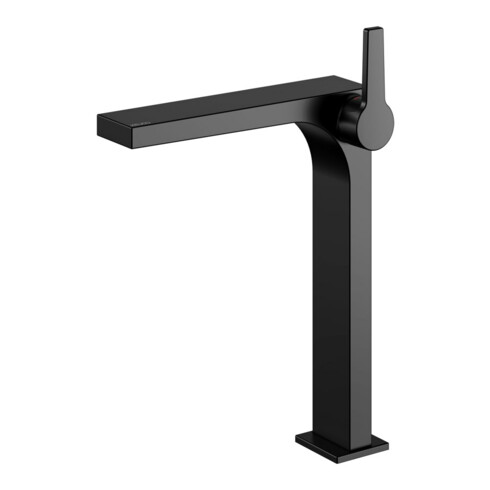 Keuco Waschtisch-Einhebelmischer 250 Edition 11 Ausl. 180mm, o. Abl.garn, schwarz matt