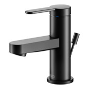 Keuco Waschtisch-Einhebelmischer 60 IXMO Flat Ausl. 89mm, m Abl.garn, schwarz matt