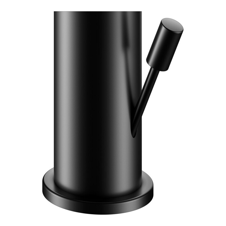 Keuco Waschtisch-Einhebelmischer 60 IXMO Flat Ausl. 89mm, m Abl.garn, schwarz matt