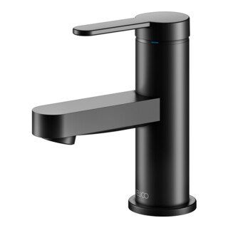 Keuco Waschtisch-Einhebelmischer 60 IXMO Flat Ausl. 89mm, o. Abl.garn, schwarz matt
