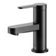 Keuco Waschtisch-Einhebelmischer 60 IXMO Flat Ausl. 89mm, o. Abl.garn, schwarz matt-1