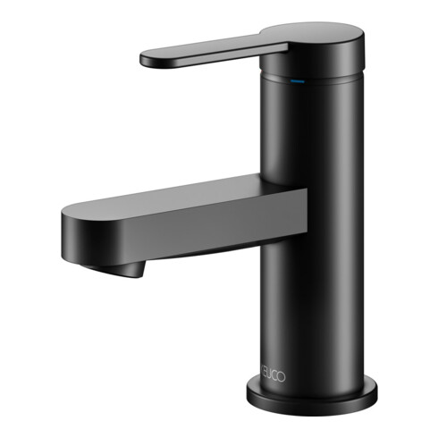 Keuco Waschtisch-Einhebelmischer 60 IXMO Flat Ausl. 89mm, o. Abl.garn, schwarz matt