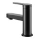 Keuco Waschtisch-Einhebelmischer 60 IXMO Flat Ausl. 89mm, o. Abl.garn, schwarz matt-2