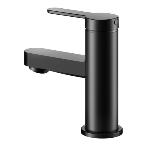 Keuco Waschtisch-Einhebelmischer 60 IXMO Flat Ausl. 89mm, o. Abl.garn, schwarz matt