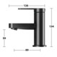 Keuco Waschtisch-Einhebelmischer 60 IXMO Flat Ausl. 89mm, o. Abl.garn, schwarz matt-4