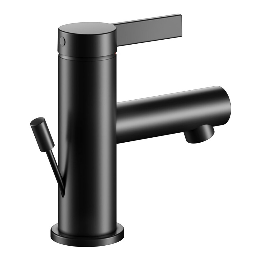 Keuco Waschtisch-Einhebelmischer 60 IXMO Pure Ausl. 90mm, m Abl-Garnitur, schwarz matt