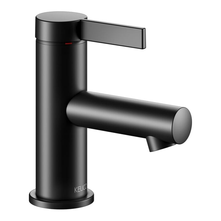 Keuco Waschtisch-Einhebelmischer 60 IXMO Pure Ausl. 90mm, o. Abl-Garnitur, sw matt