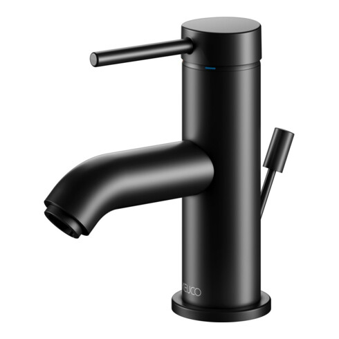 Keuco Waschtisch-Einhebelmischer 60 IXMO Soft Ausl. 94mm, m Abl-Garnitur, schwarz matt