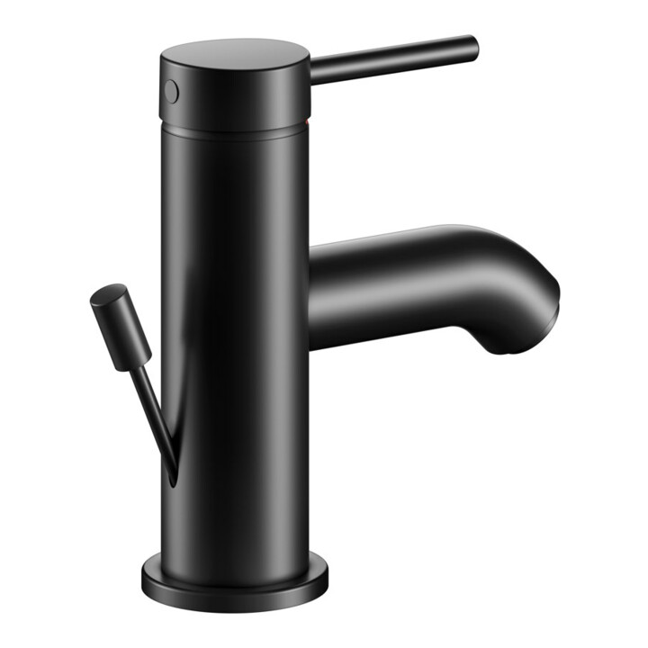 Keuco Waschtisch-Einhebelmischer 60 IXMO Soft Ausl. 94mm, m Abl-Garnitur, schwarz matt