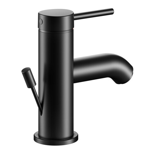 Keuco Waschtisch-Einhebelmischer 60 IXMO Soft Ausl. 94mm, m Abl-Garnitur, schwarz matt