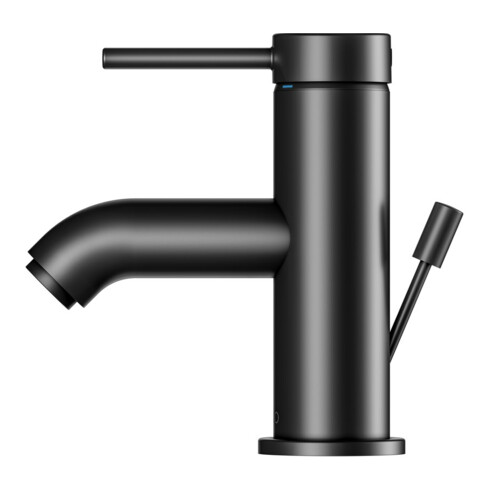 Keuco Waschtisch-Einhebelmischer 60 IXMO Soft Ausl. 94mm, m Abl-Garnitur, schwarz matt
