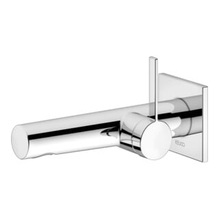 Keuco Waschtisch-Einhebelmischer IXMO Ausl. 187mm, vc, Wandmont., eck Rosette