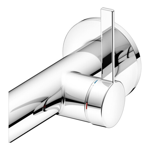 Keuco Waschtisch-Einhebelmischer IXMO Ausl. 187mm, vc, Wandmont., rd Rosette