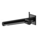 Keuco Waschtisch-Einhebelmischer IXMO Ausl. 265mm, sw ma, Wandmont., eck Ros.-1