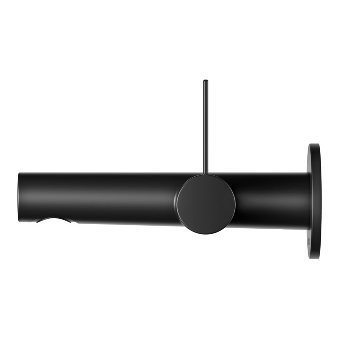 Keuco Waschtisch-Einhebelmischer IXMO Pure Ausl. 165mm, sw matt, Wandmont., rd Ros.