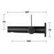 Keuco Waschtisch-Einhebelmischer IXMO Pure Ausl. 165mm, sw matt, Wandmont., rd Ros.
