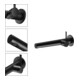 Keuco Waschtisch-Einhebelmischer IXMO Pure Ausl. 243mm, sw matt, Wandmont., rd Ros.-4