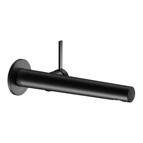 Keuco Waschtisch-Einhebelmischer IXMO Pure Ausl. 243mm, sw matt, Wandmont., rd Ros.