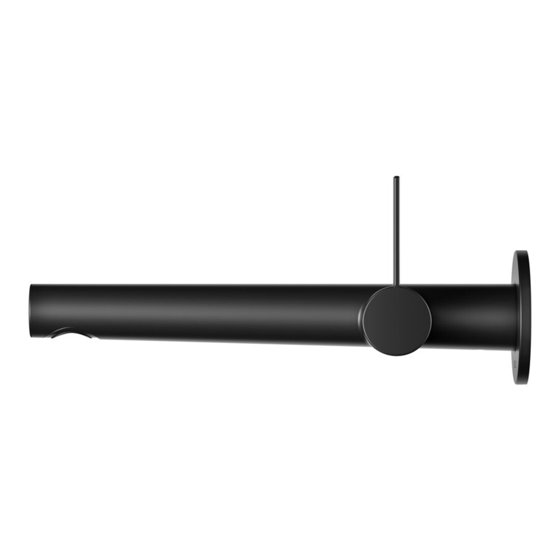 Keuco Waschtisch-Einhebelmischer IXMO Pure Ausl. 243mm, sw matt, Wandmont., rd Ros.