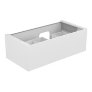 Keuco Waschtischunterschrank Edition 11 105x35x53,5cm, Lac Seidenmatt, Glas Weiß