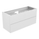 Keuco Waschtischunterschrank Edition 11 140x35x53,5cm, m LED, Lac s-matt, Gl. we-1