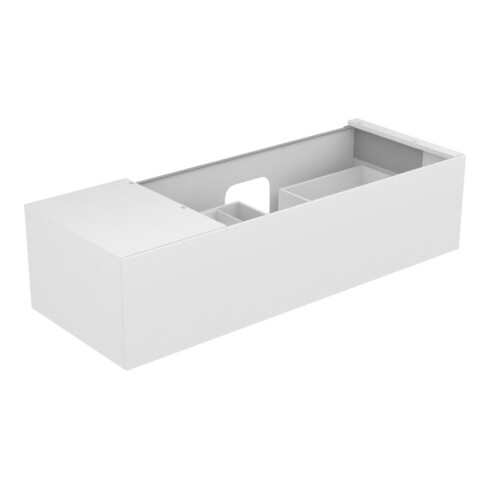 Keuco Waschtischunterschrank Edition 11 140x35x53,5cm, m LED, Lac s-matt, Gl. we