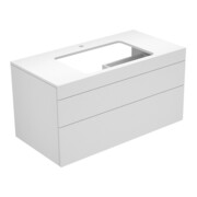 Keuco Waschtischunterschrank Edition 400 100x54,6x53,5cm, 2 AZ, m L, we/anthr. ma