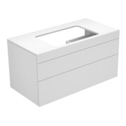 Keuco Waschtischunterschrank Edition 400 100x54,6x53,5cm, 2 AZ, o L, we/Cashm. kl