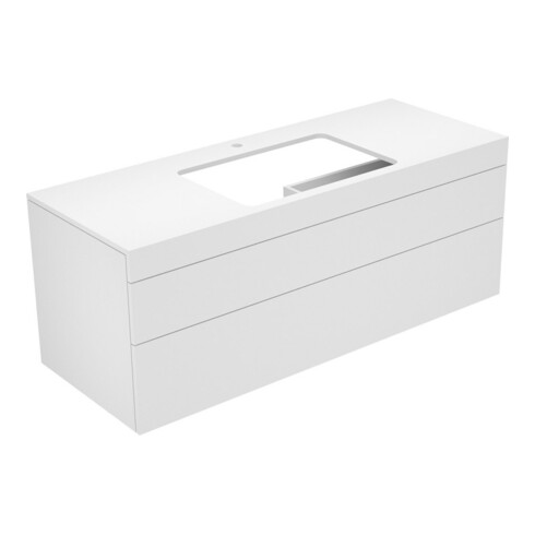 Keuco Waschtischunterschrank Edition 400 140x54,6x53,5cm, 2 AZ, m L, w/ant hgl kl