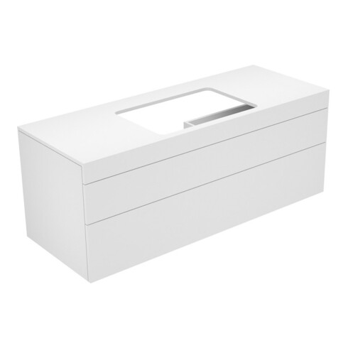Keuco Waschtischunterschrank Edition 400 140x54,6x53,5cm, 2 AZ, o L, we/Trüf. g k