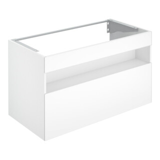 Keuco Waschtischunterschrank Stageline 100x62,5x49cm, D we, Gl. we kl, o. El.