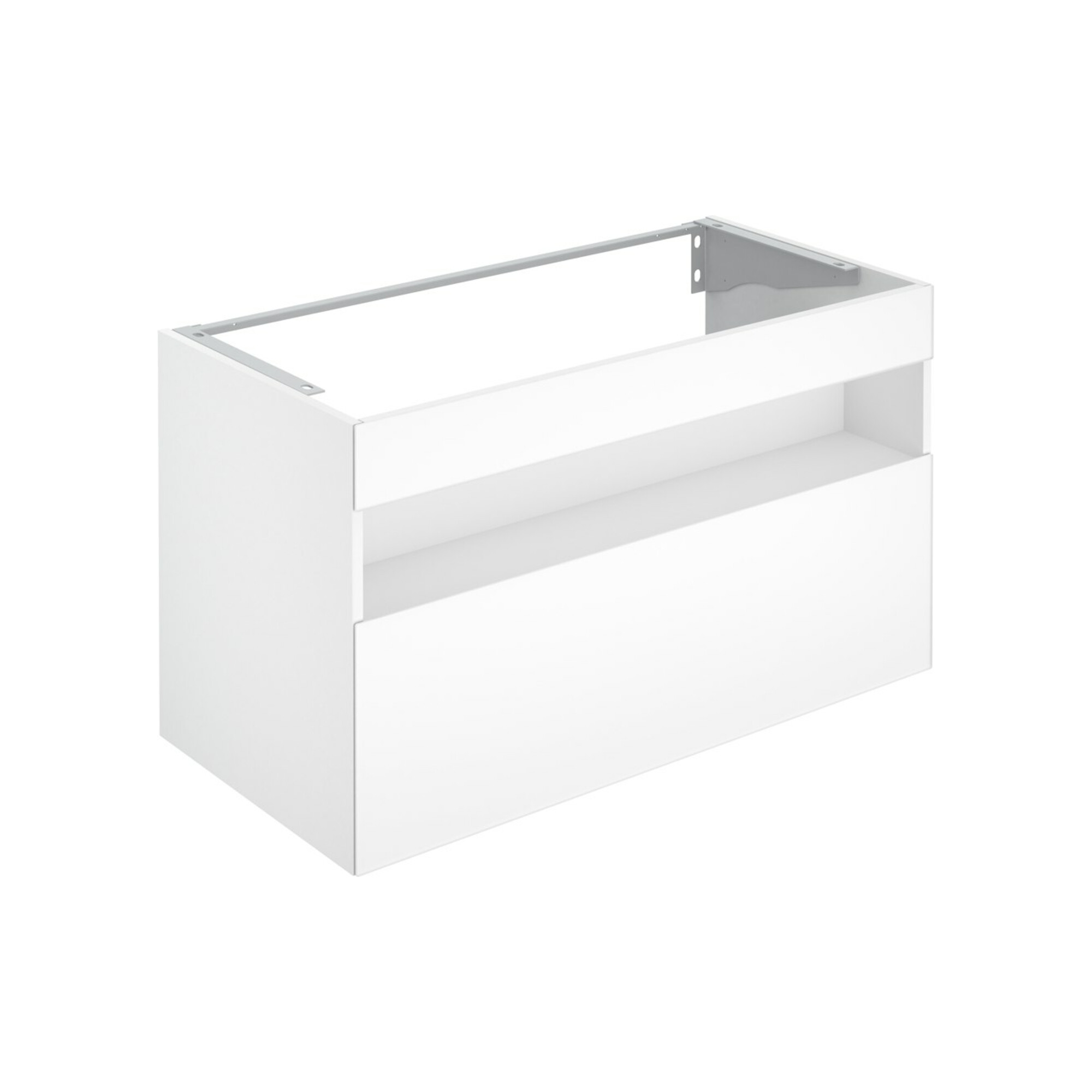Keuco Waschtischunterschrank Stageline 100x62,5x49cm, Dek. we, Gl. we kl, m El.