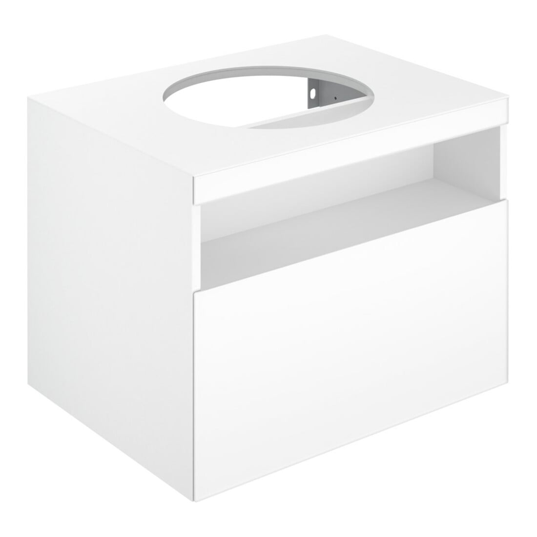 Keuco Waschtischunterschrank Stageline 65x55x49cm, D ca, Gl. cashm kl, o. El.