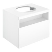 Keuco Waschtischunterschrank Stageline 65x55x49cm, D w, G we kl, o. El., HL re
