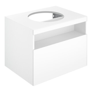 Keuco Waschtischunterschrank Stageline 65x55x49cm, Lac I m, Gl. I sat., m El.