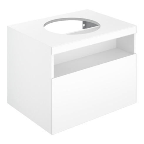 Keuco Waschtischunterschrank Stageline 65x55x49cm, Lac I m, Gl. I sat., m El.