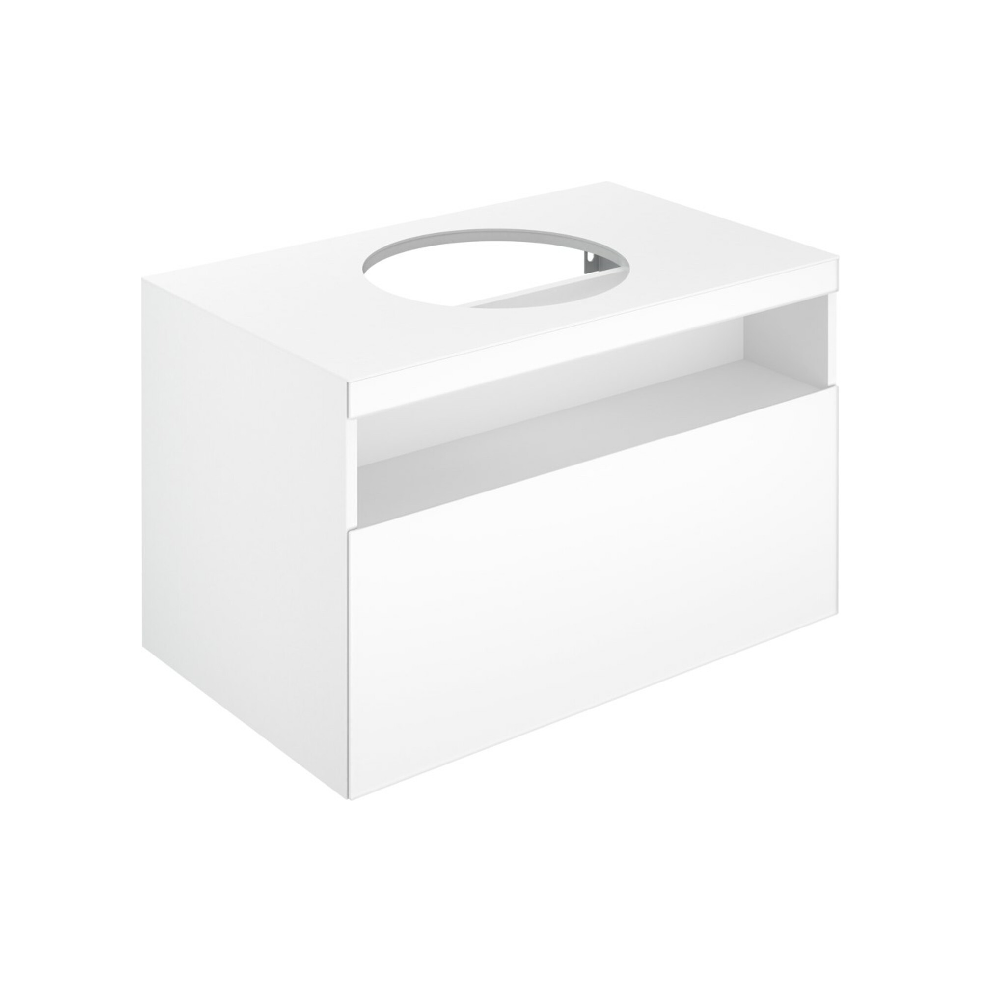 Keuco Waschtischunterschrank Stageline 80x55x49cm, Lac I m, Gl. I sat., o. El.
