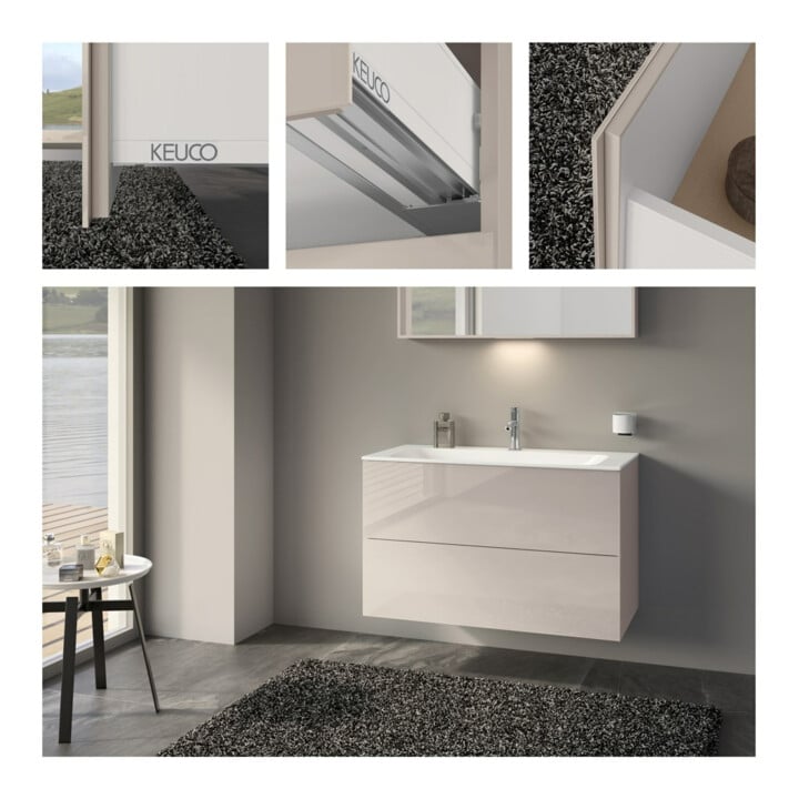 Keuco Waschtischunterschrank X-Line D ca m, Gl ca k, 100x60,5x49cm, 2 Ausz.