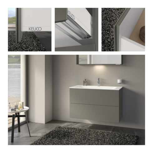 Keuco Waschtischunterschrank X-Line D I m, Gl I sat, 100x60,5x49cm, 2 Ausz.