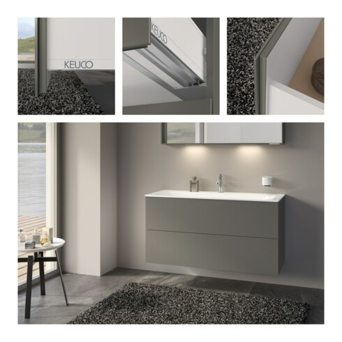 Keuco Waschtischunterschrank X-Line D I m, Gl I sat, 120x60,5x49cm, 2 Ausz.
