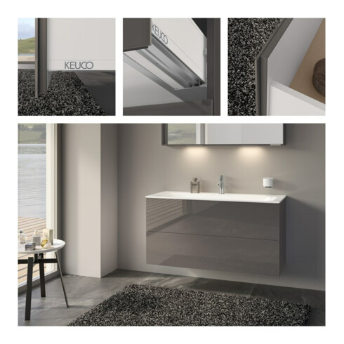 Keuco Waschtischunterschrank X-Line D Tr m, Gl Tr k, 120x60,5x49cm, 2 Ausz.