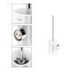 Keuco WC-Bürstengarnitur REVA 12864 Wd.Mod., m Echtkr.-Glas matt., verchromt