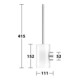 Keuco WC-Bürstengarnitur REVA 12864 Wd.Mod., m Echtkr.-Glas matt., verchromt-4