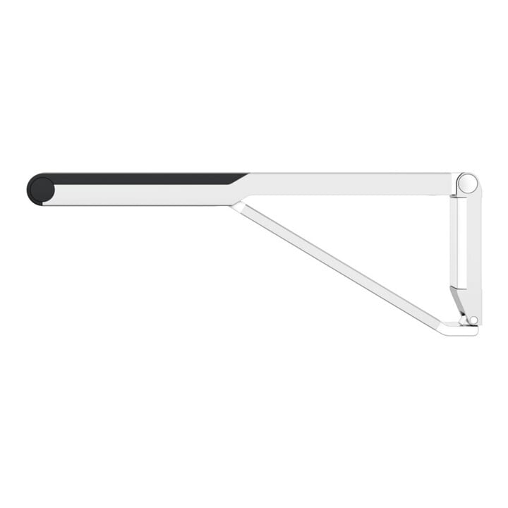 Keuco WC-Stützklappgriff AXESS Aluminium silber-eloxiert/schwarz, 700mm