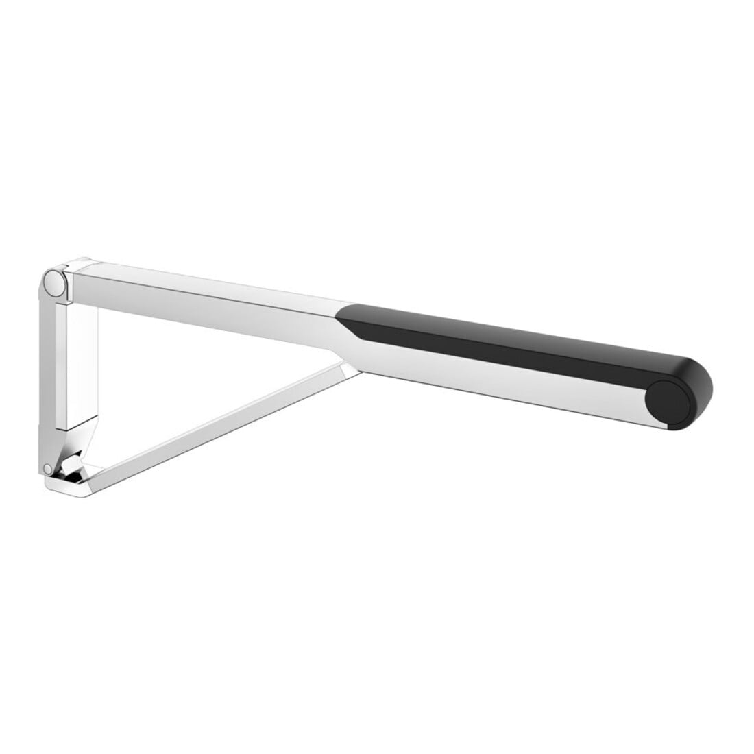 Keuco WC-Stützklappgriff AXESS Aluminium silber-eloxiert/schwarz, 700mm