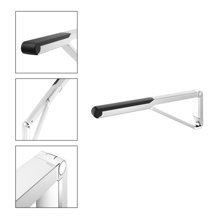 Keuco WC-Stützklappgriff AXESS Aluminium silber-eloxiert/schwarz, 700mm
